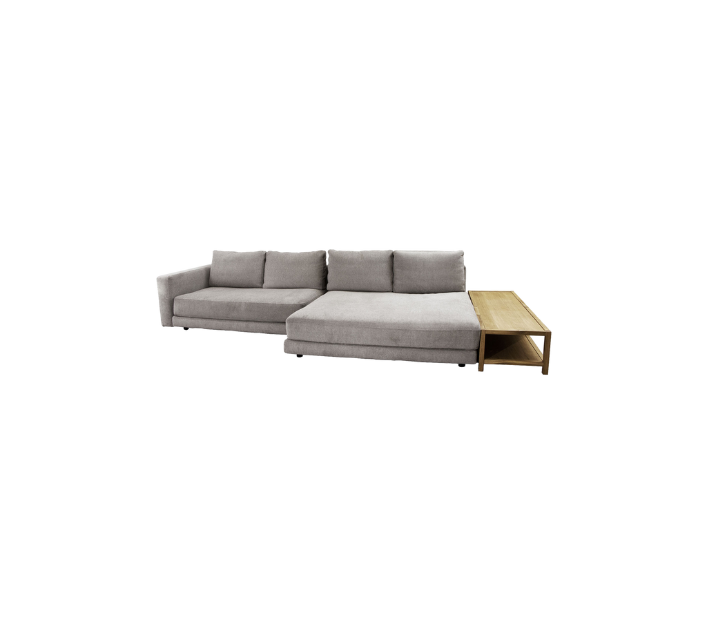 Scale 2-seter sofa m/dobbel daybed, armlen & bord, høyre