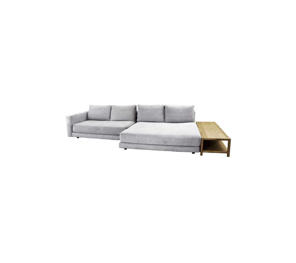 Scale 2-seter sofa m/dobbel daybed, armlen & bord, høyre