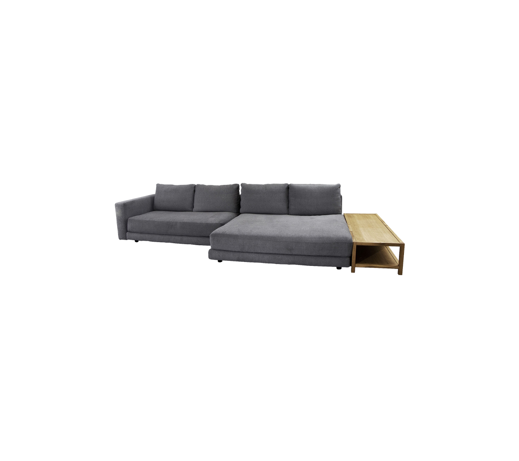 Scale 2-seter sofa m/dobbel daybed, armlen & bord, høyre