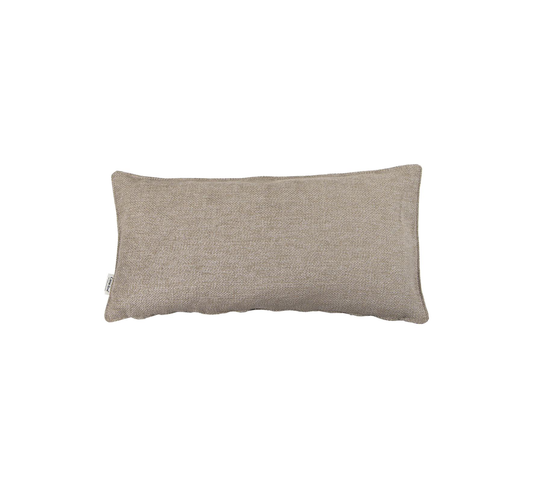 Rektangulær dekorativ pute i mykt beige stoff, ideell for å forbedre komfort og stil i ethvert miljø.
