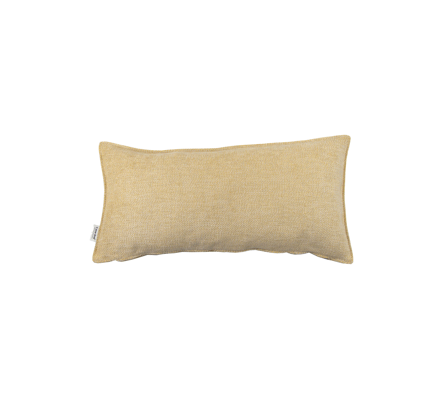 Rektangulær dekorativ pute i et mykt beige stoff, som gir en koselig aksent for ulike interiørstiler.