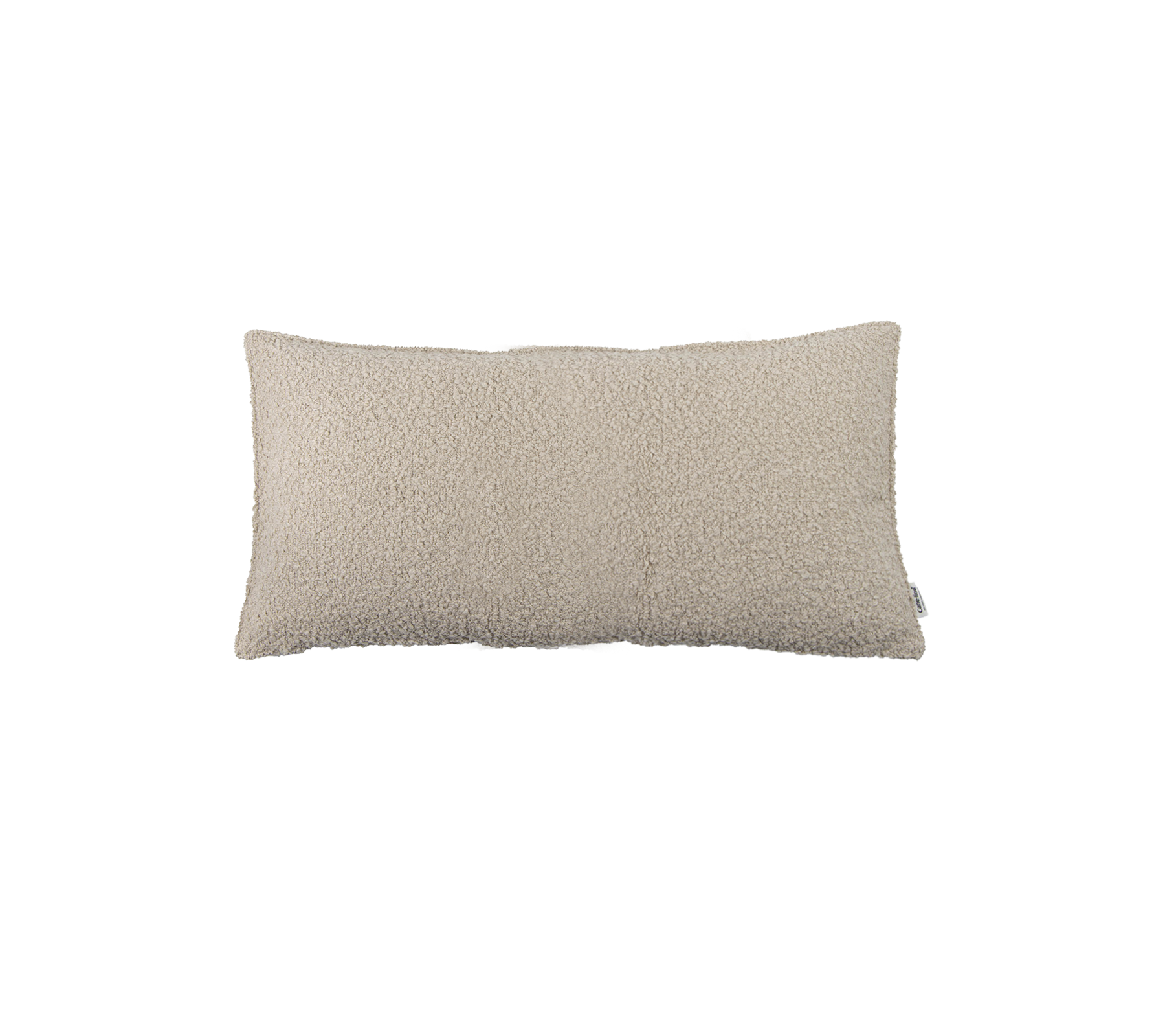 Myk, rektangulær pute i en lys beige farge med en strukturert overflate, ideell for å tilføre komfort til ethvert rom.
