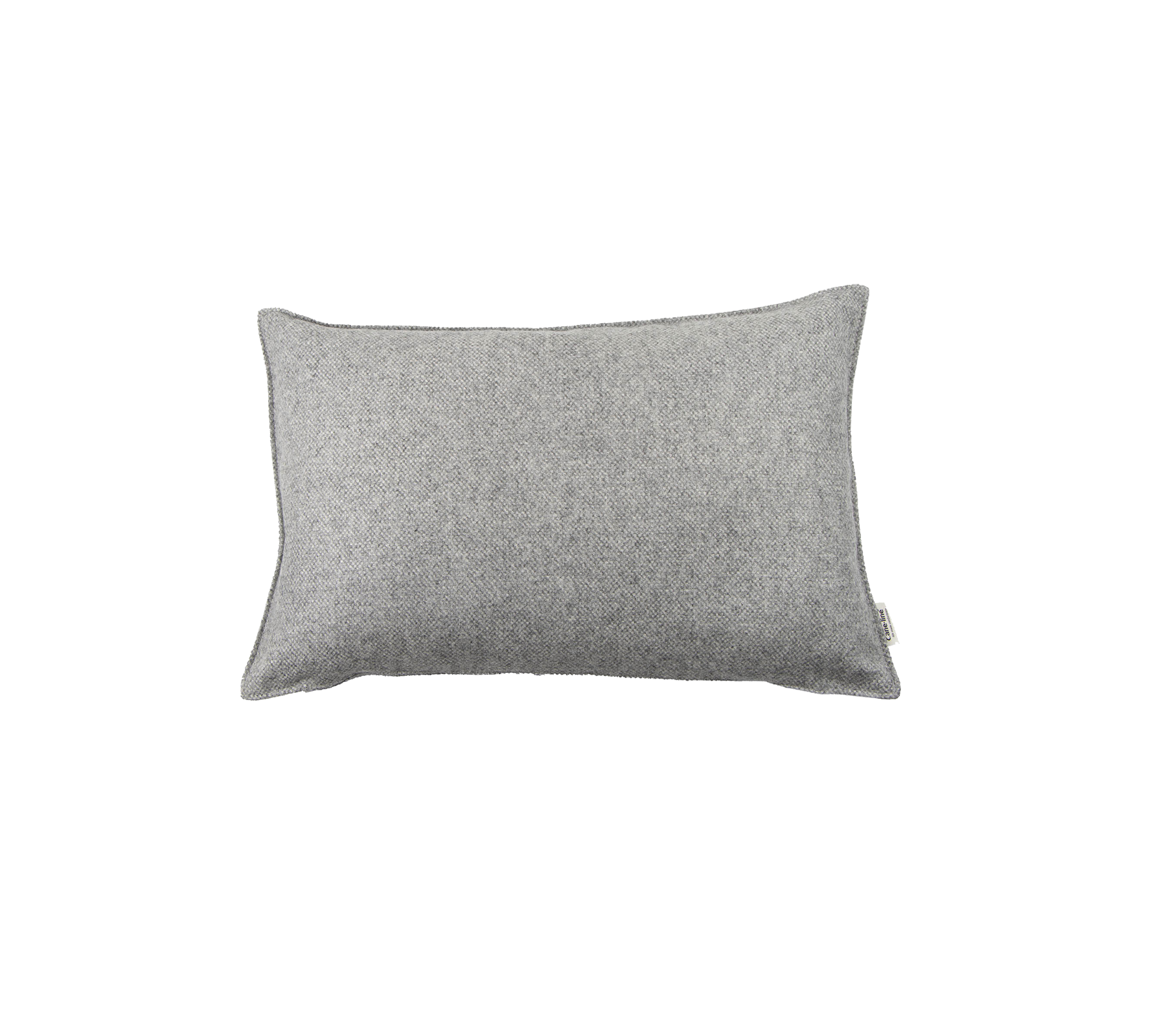 Grå rektangulær pute med et enkelt, teksturert stoffdesign, perfekt for å tilføre komfort og stil til ethvert rom.
