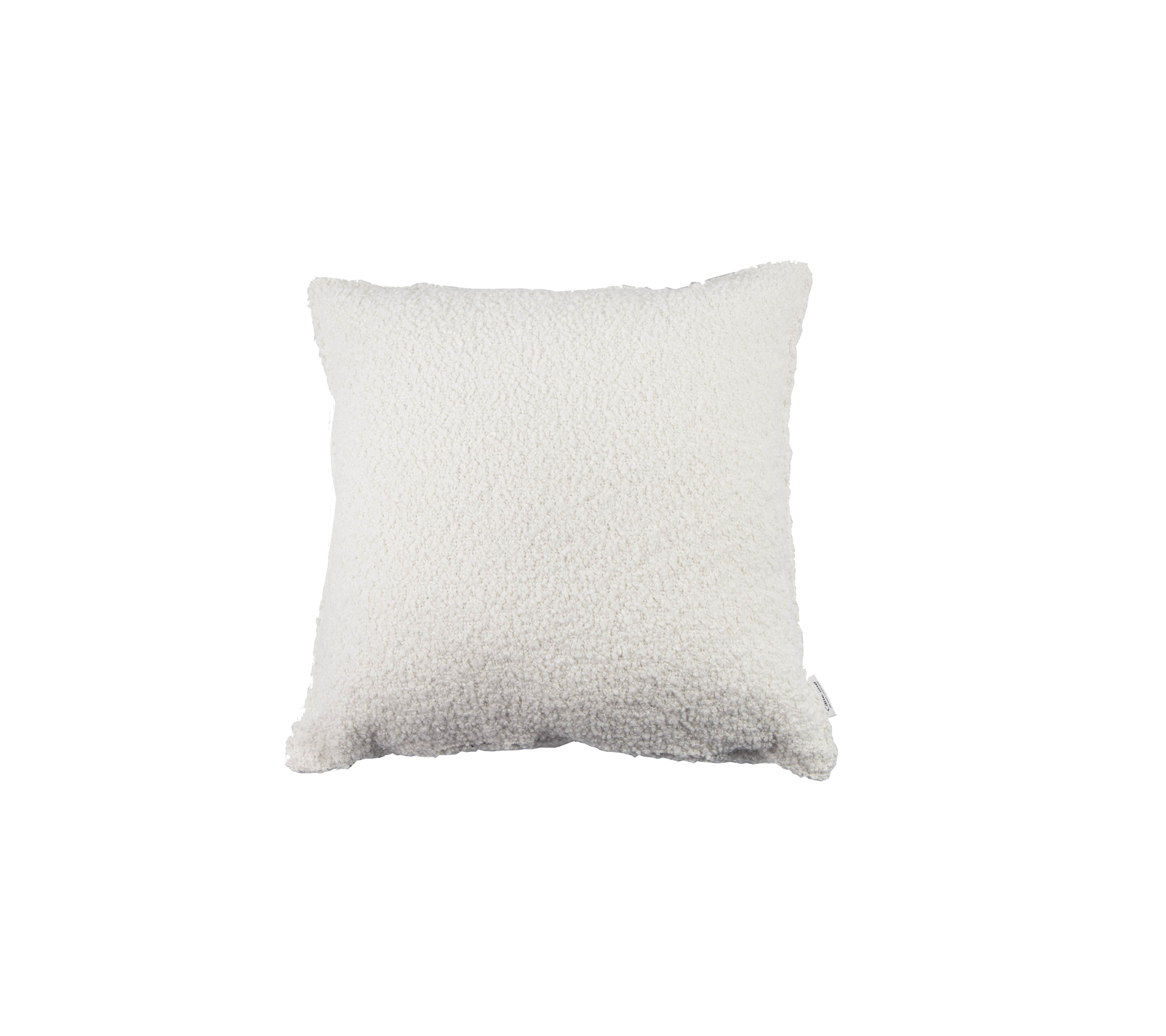 Myk, fluffy hvit pute med en teksturert overflate, ideell for å tilføre komfort og stil til ethvert rom.