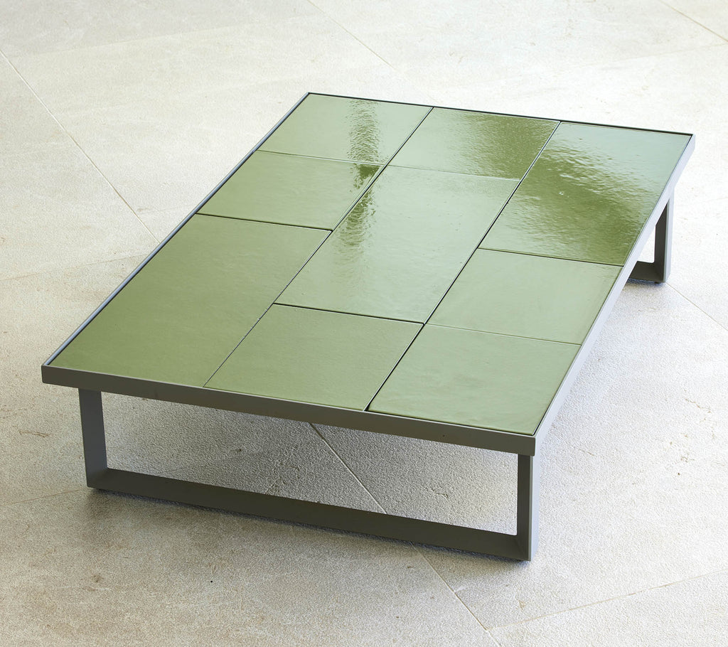 Glaze sofabord rektangulær m/fliser, 120x70 cm